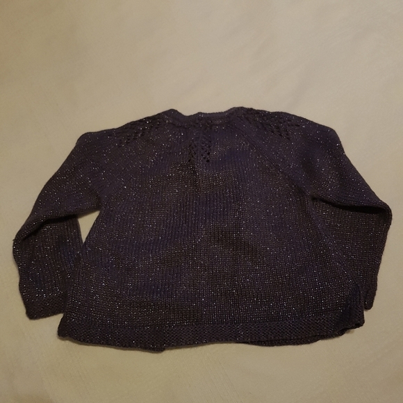 Baby Boden girls purple with metallic thread sweater 6-12 months - Picture 2 of 5